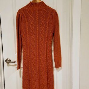 Pumpkin Spiced Color Sweater Dress
